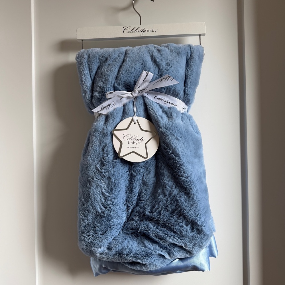 Celebrity Baby Blue Brush Blanket